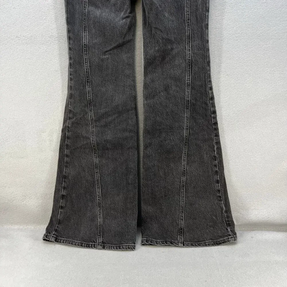 We The Free Jeans Women's 26 (2) Black Ultra Flare Wide Leg Boho Preppy Witchy - Picture 3 of 13